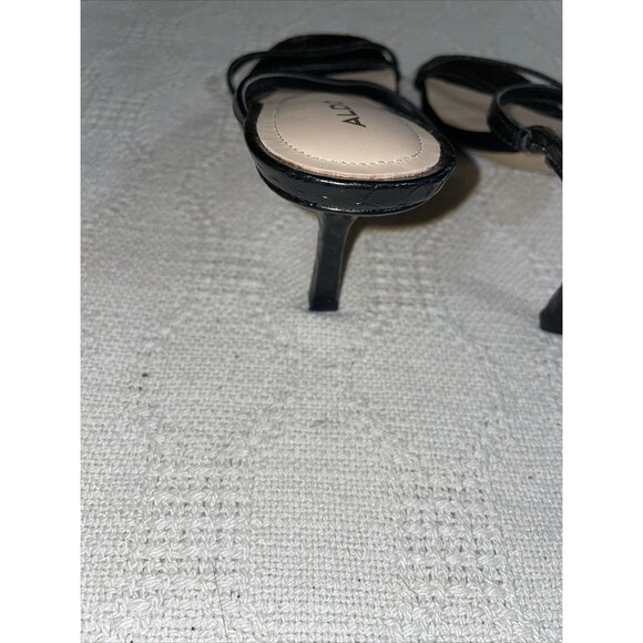 Aldo Women’s Strappy Dress Shoes Size 8 M Black Going Out Party Fun - Picture 11 of 12